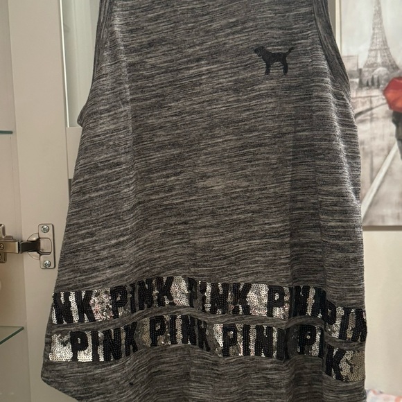 PINK Victorias Secret Cami Top with Sequins - Picture 2 of 4